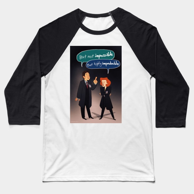 X files impossible Baseball T-Shirt by tumblebuggie